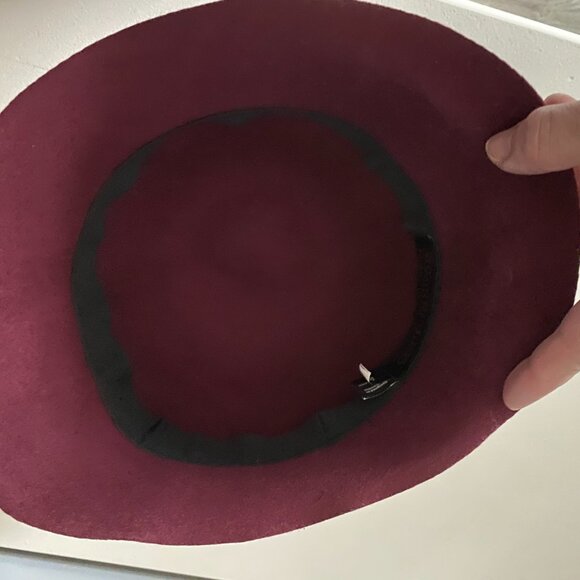 Vintage Goorin Bros. Burgundy Felt Wool Cloche Bucket Vamp School Preppy Hat S main image 4
